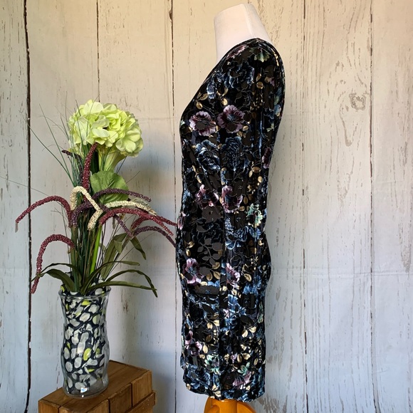 Free People Velvet Burnout Bodycon Floral Dress - Picture 3 of 13